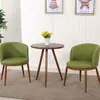 Juego de mesa y sillas de comedor de imitación de madera maciza nórdica, mesa redonda creativa de ocio minimalista moderna para apartamentos pequeños, sillas para cafetería