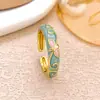 Anillo Transfronterizo Europeo y Americano Anillo de Esmalte Nicho Diseño de Moda de Gama Alta Versátil Exquisito Anillo Personalizado Joyería