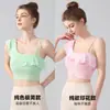Roupa de Yoga Novo Estilo Sexy Sutiã Esportivo de Um Ombro com Babados e Bojos, Top Fitness de Malha de Secagem Rápida, Cintura Alta