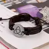 Pulsera de cuero genuino punk de alta calidad, pulsera de piel de vaca, pulsera europea y americana, pulsera vintage
