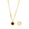 Colgante de Doble Cara con Números Romanos y Nácar, el Más Vendido Transfronterizo, Collar de Lujo Ligero de Nicho de Gama Alta, Accesorio de Moda y Exquisito para Mujeres