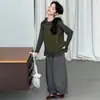 Conjunto de Primavera y Otoño para Niñas 2026 Nueva Moda Estilo Coreano para Niños Mayores, Chaleco de Punto, Camisa, Pantalones de Pierna Ancha Conjunto de Moda