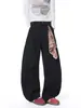 Pañuelo Cuadrado Retro Americano Scimitar Pantalones Casuales para Hombre Otoño Tendencia High Street Ambiente Casual Suelto Recto Pantalones Cargo