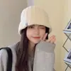 Gorro de punto coreano de moda versátil para otoño e invierno, Gorro de punto grande cálido para invierno que protege los oídos, Gorro de lana unisex