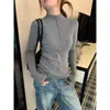 Top Base de Terciopelo con Cuello Alto Medio Andy para Mujer, Suéter de Punto Sin Costuras para Otoño e Invierno, Nueva Ropa Interior de Alta Gama 2026