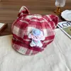 Boina Xadrez Fofa para Mulheres, Nova Versão Coreana para Outono e Inverno, Chapéu Octogonal Pequeno Versátil que Afina o Rosto, Chapéu de Artista para Cabeça Grande