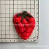 Nuevo Parche de Tela de Fruta Estéreo de Fresa de Lana Gancho de Mano Lana Multicolores Tejido Chaqueta Suéter de Fresa Accesorios Decorativos