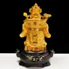 Figura del Dios de la Riqueza y la Fortuna, Resina Arena Dorada Decoración para el Hogar Sala de Estar, Regalo para Atraer Riqueza, Regalo para Ceremonia de Inauguración, Venta al por Mayor