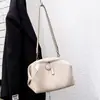 Bolsa de Couro Genuíno Estilo Coreano Design de Nicho Bolsa Saco de Dumpling, Bolsa Transversal para o Dia a Dia Feminina, Bolsa de Ombro Casual Fashion em Couro Genuíno