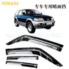 Fabricantes de protetor de sol e chuva são adequados para peças decorativas modificadas do Mitsubishi Pajero V73, proteção de chuva para janela e protetor solar, duas cores: preto e prata.