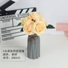 Suministros de boda con flores artificiales para novias con flores frescas para exhibir en la oficina, 5 rosas búlgaras