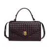 Bolsas para Mulheres Primavera e Verão Nova Moda Bolsa de Palha Bolsa de Ombro Transversal Bolsa de Mão Bolsa Quadrada Pequena Bolsa Envelope com Fecho Bolsa de Festa