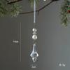 Nuevo producto transfronterizo: colgante de copo de nieve de acrílico transparente para decoración de árbol de Navidad.