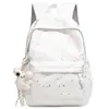 Mochila casual versátil de gran capacidad con diseño de estrellas, alto atractivo estético, mochila de viaje para estudiantes de secundaria y preparatoria, al por mayor