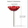 Comedero de Flores y Pájaros Creativo para Exteriores Transfronterizo, Adorno Decorativo de Flor de Metal para Jardín