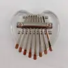 Kalimba de 8 tonos transfronteriza Piano de pulgar Pequeño de 8 teclas Mini instrumento musical Piano de pulgar Portátil de madera Transparente Piano de pulgar