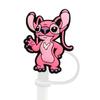 8-10mm Lindo Dibujo Animado Stitch Tapa de Pajita Tapón de Pajita a Prueba de Polvo Cubierta Protectora para Pajita de Vidrio