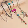 Collar Metálico Imitación Perla Corazón Estrella de Mar Concha Europeo y Americano, Collar Personalizado Estilo Vacaciones Dopamina de Gama Alta para Mujeres