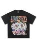 2025 Equipo de Fútbol Americano Transfronterizo de Verano Americano Retro Algodón Manga Corta Pesada Camiseta de Hombre Cuello Pequeño Manga Corta Hombre