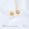 Cobre Chapado en Oro de 14K Circonia Camelia Rosa Margarita Colgante Pulsera DIY Hecha a Mano Pendiente Accesorios Materiales