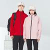 Chaqueta informal de otoño para hombre y mujer, con logotipo para actividades al aire libre y montañismo, con estampado de color liso y bordado