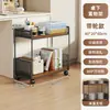 Estante de almacenamiento debajo del escritorio, multicapa, móvil, para uso en oficina, para guardar libros, bocadillos y otros artículos; un carrito pequeño para organizar libros y otros artículos; un estante para colocar junto al escritorio