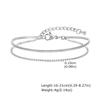 Pulsera ins de Acero Inoxidable Europeo y Americano Cadena S Cuadrada Cadena de Serpiente Doble Capa Apilada Joyería Dorada BR2102
