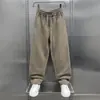 Pantalones Casuales Nuevos de Estilo Scimitar para Hombre Primavera y Otoño 2025 Estilo Coreano de Moda Sueltos Pierna Recta Parches Marca de Moda Pantalones Deportivos para Hombre