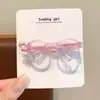 Súper Popular Caricatura Linda Montura Pequeña para Gafas Pasador Tarjeta Muñeca Incrustada Accesorio para el Cabello Estampado de Leopardo Colorido Pasador Infantil