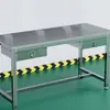 Bancada de aço inoxidável 304 para laboratório de sala limpa, bancada antiestática, mesa de inspeção, mesa de reparo