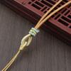 Collar de Cuerda Ruyi Cuerda Hecha a Mano Enrollada Tejida Colgante Lanyard Colgante de Jade Colgante de Jade Cristal Cuerda Cuerda de Cera de Abeja