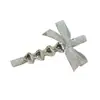 Pasador de Pelo de Plata de Alta Gama con Forma de Lazo, Pinza de Pato Brillante con Diamantes, Pasador de Pelo de Alta Gama para Mujer que Reduce la Edad, Elegante Nuevo Accesorio para el Cabello