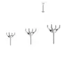 Aretes de Labio de Aleación de Titanio G23 Soporte Vacío de Cuatro Garras Soporte Inferior Accesorios Pin de Emblema de Cuatro Garras de Aleación de Titanio Joyería DIY