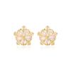 Brincos de flor pequena de camada dupla, brincos fofos de temperamento simples e fashion com margaridas, joias femininas, frescas, doces, atacado