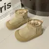 Botas de Nieve Antipatadas Sencillas Estilo Coreano para Niños 2026 Nuevas Llegadas de Invierno Niños y Niñas Velcro Mágico Botas de Algodón Cálidas Botas de Caña Baja