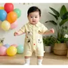Ropa para Bebés Niños, Mamelucos de Manga Corta, Estilo Delgado de Verano, Ropa de Salida para Bebé Recién Nacido, Ropa de Verano, Ropa de Gateo de Moda