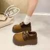 Persona baja suela de plataforma altura que aumenta hebilla Zapatos Birkenstock mujer 2026 Primavera/Otoño nuevos zapatos de vestir casuales versátiles mocasines