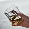 Taza de Vidrio con Rayas Estilo Ins y Asa, Vaso para Beber, Taza, Taza de Té, Taza de Café, Taza de Vidrio de Borosilicato Alto