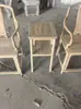 Olmo del Norte Estilo Chino Pequeña Mesa Auxiliar Mesa de Esquina con Cajón Mesa de Té Pequeña Blanca Sin Terminar Blanca en Blanco Blanca Rugosa Madera Maciza Silla de Respaldo Redondo Sillón Mesa de Té