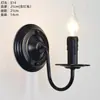 Lámpara de pared de vela retro, lámpara de pared candelabro de hierro forjado estilo campo americano, lámpara de mesita de noche estilo europeo para dormitorio, iluminación de pasillo o recibidor, adecuada para crear un ambiente acogedor en una casa de huéspedes