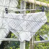 Calcinhas Transparentes de Renda Sexy, Cuecas Femininas Plus Size de Cintura Baixa, Tanga Triângulo T-Back, Exportação