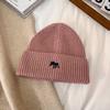 2024 Novo Outono e Inverno Estilo Coreano All-match Quente Grande Cabeça Protetores de Orelhas Gorro de Lã Espessado para Rosto Mostrado Chapéu Pequeno Chapéu de Malha