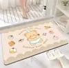 Tapete de banheiro Butter Bear Diatom Mud Tapete de porta de banheiro Tapete de cozinha antiderrapante e absorvente para uso doméstico