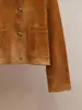 Ropa de Mujer de Gama Alta de Shenzhen Nanyou Primavera Nueva Retro Estilo Británico Solapa Manga Larga Bolsillo Chaqueta Corta Cárdigan para Mujer