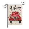 Bandera de Jardín Caliente de San Valentín de Amazon Bienvenida de Gnomos Bandera Decorativa de Jardín para Patio Exterior de San Valentín
