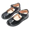 Zapatos de Cuero para Niños Suela Blanda Niñas Zapatos Negros de Princesa Estudiantes Zapatos de Baile para Actuación Zapatos Individuales para Niños Grandes Zapatos de Vestir Otoño