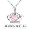 Venta al por mayor del fabricante Moda coreana Versátil Collar con colgante de flor de corona de piedra de hibisco Colgante moderno Mercado transfronterizo