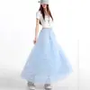 Saia de Tule em Camadas para Mulheres, Saia Evasê Slimming de Cintura Alta para Primavera, Saia Tutu Solta Evasê