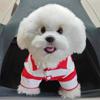 Nueva Camisa Polo Rayada Casual de Verano para Mascotas Ropa de Dos Patas Ropa para Gatos y Perros Teddy Bichón Pomerania