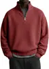 Chaqueta Americana de Nuevo Estilo Transfronteriza de Peso Pesado Color Sólido Cuello Alto Manga Larga para Hombre Moda Simple Sudadera Deportiva Casual para Hombre